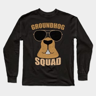 Funny Groundhog Squad Long Sleeve T-Shirt